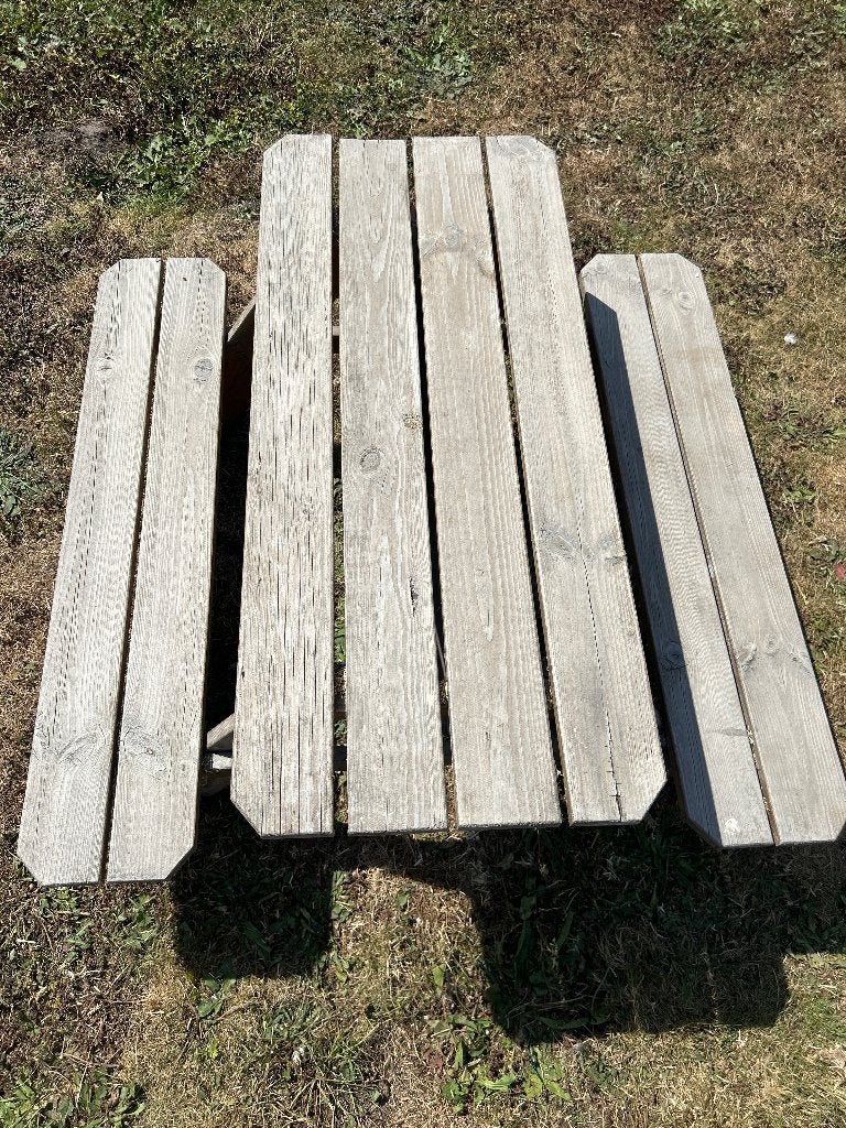 Picknick tafel kind met zandbak, Gebruikt, Rechthoekig, Hout, Ophalen