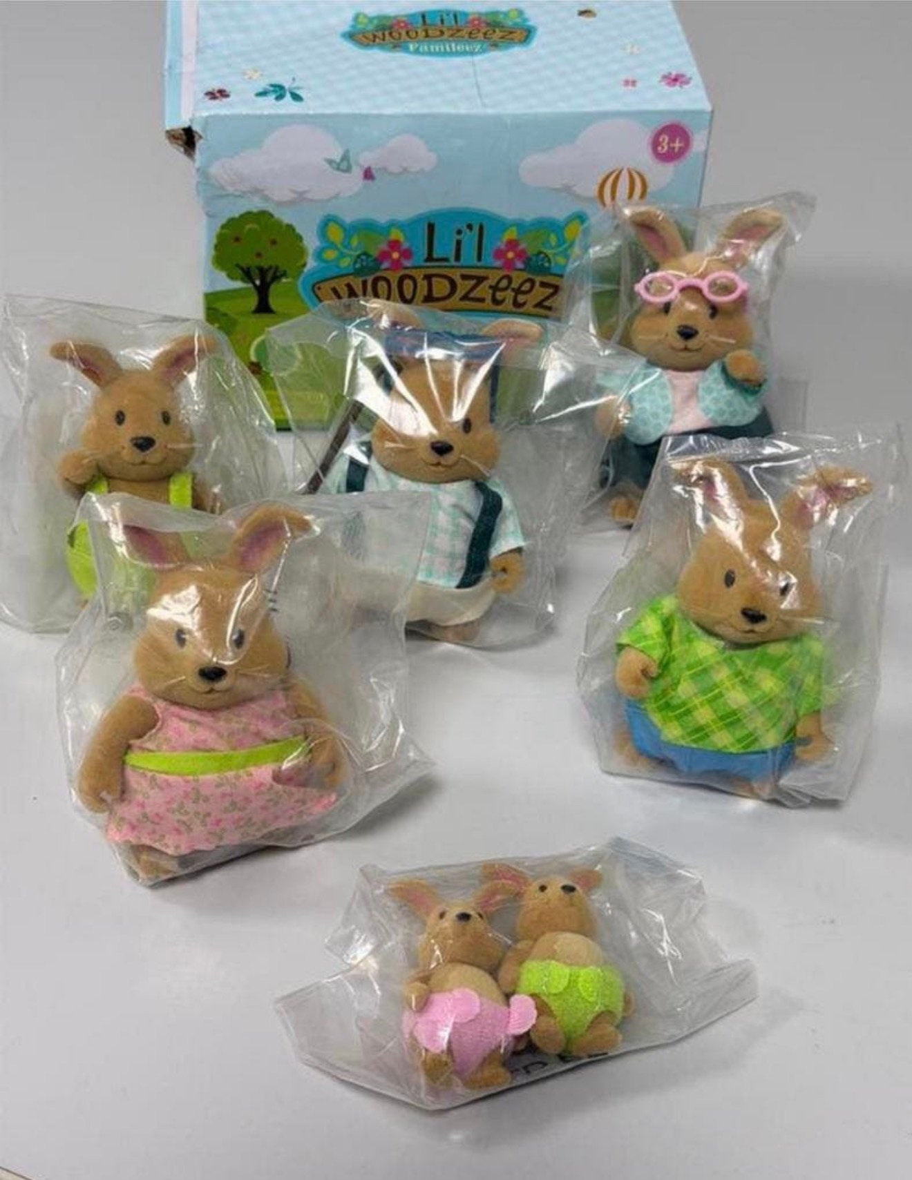 Li’l lil Woodzeez Cottonball Rabbit Family Konijnen Set new, Ophalen of Verzenden, Nieuw