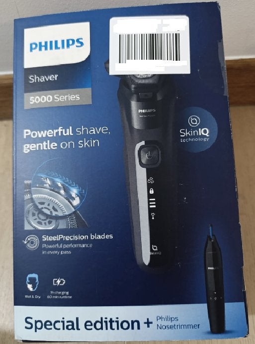 Rasoir électrique Philips Series 5000 SkinIQ + tondeuse nez, Enlèvement ou Envoi, Neuf