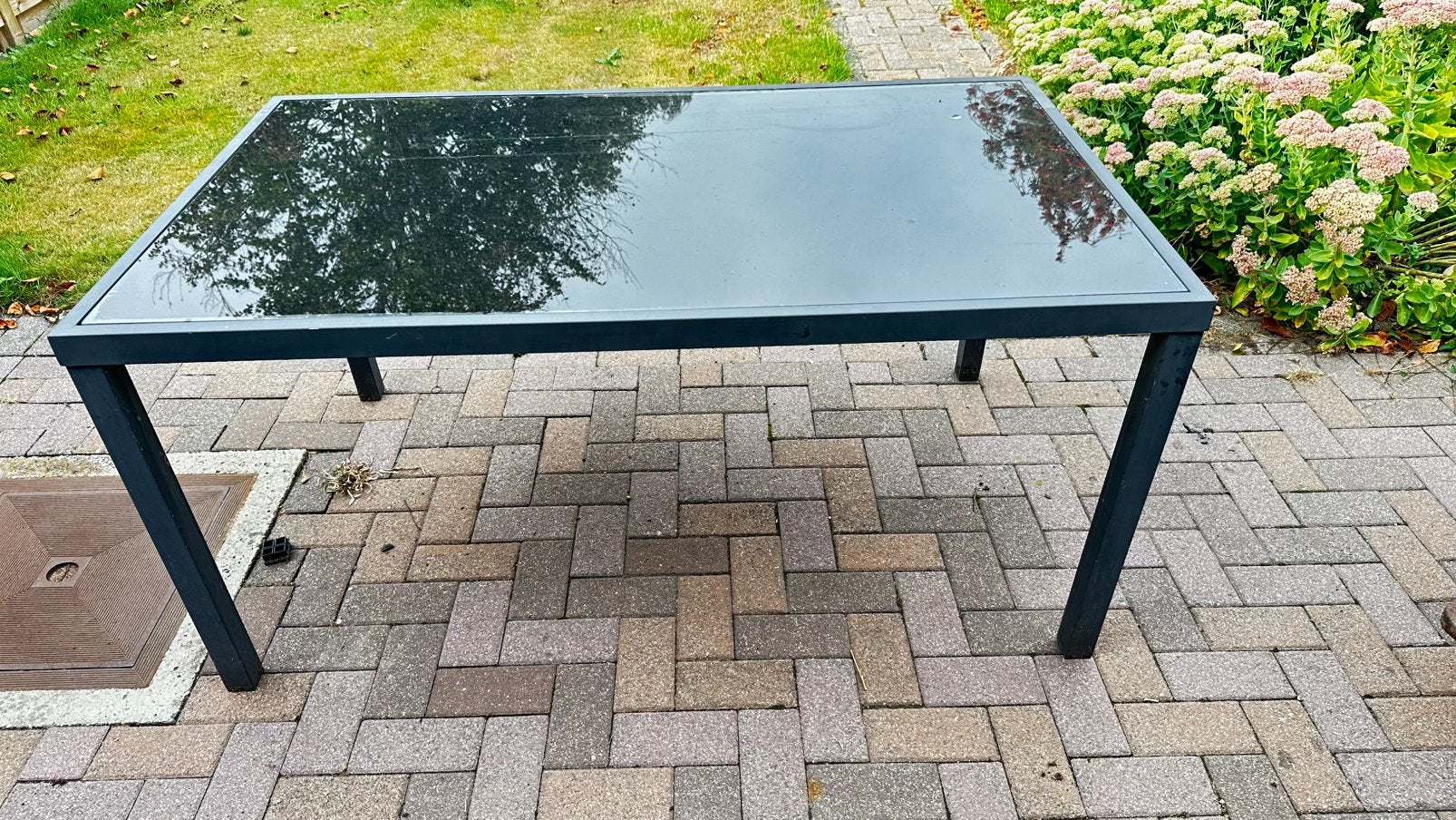 table de patio, Enlèvement, Utilisé, Rectangulaire, Aluminium