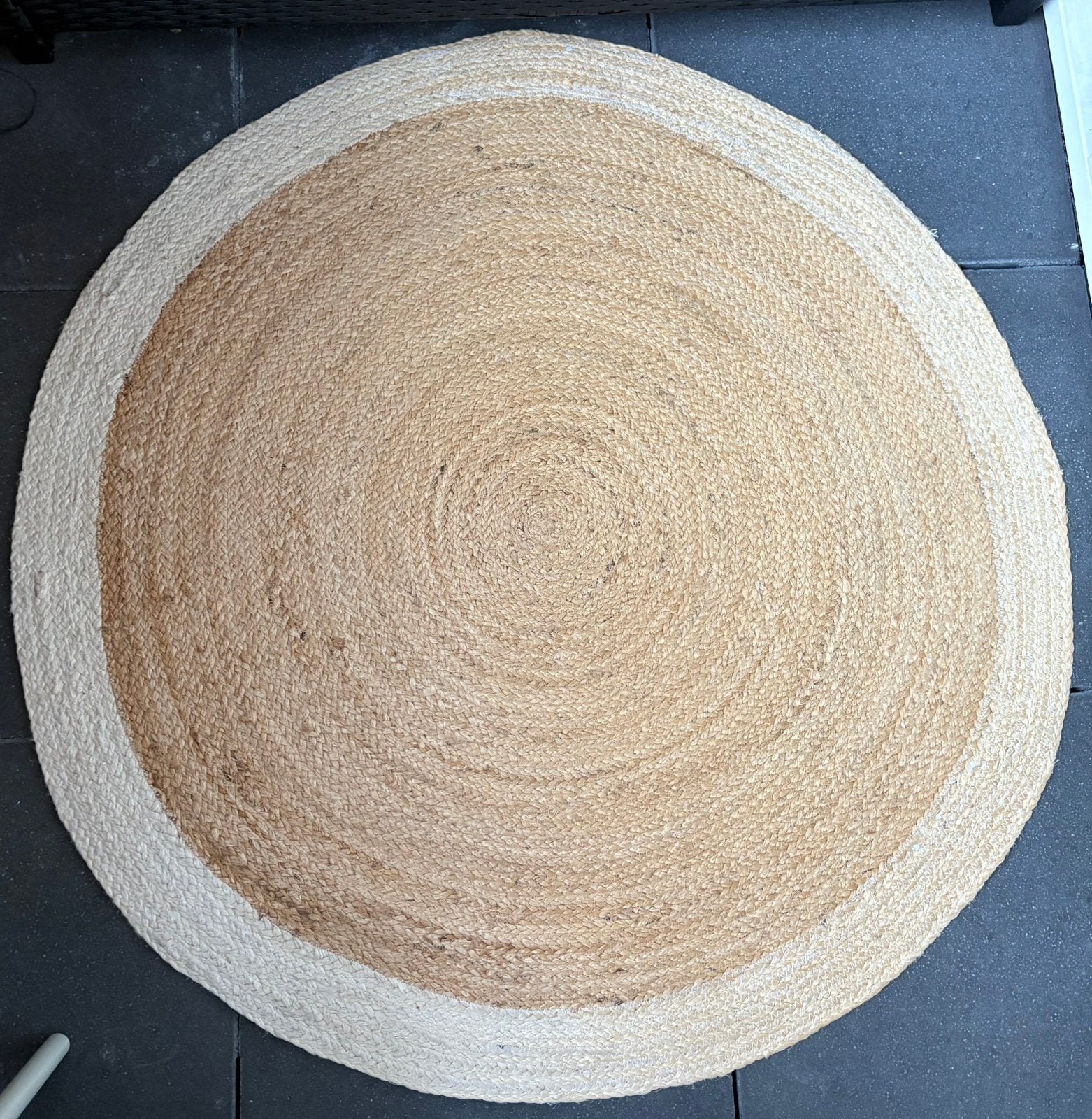Rond jute vloerkleed 120 cm, Enlèvement ou Envoi, Comme neuf, Rond