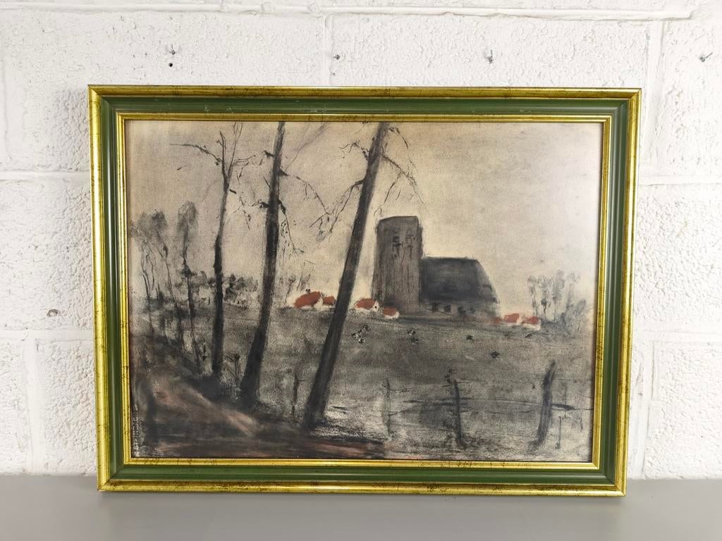 Theo Idserda aquarel - Lisseweghe, Antiquités & Art, Art | Peinture | Classique, Enlèvement