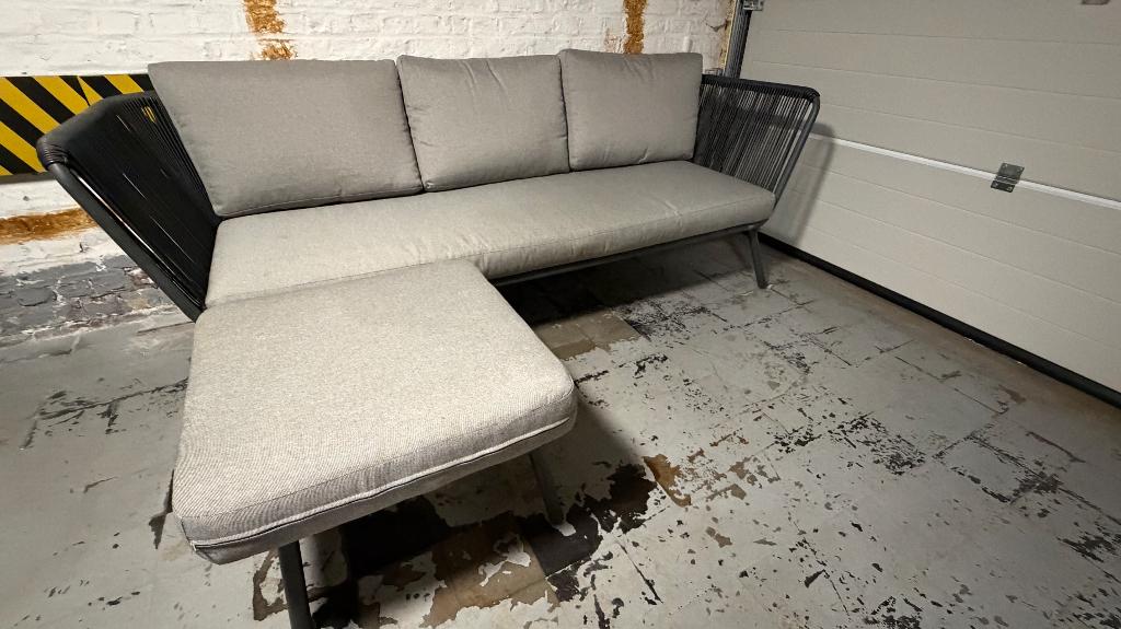 Lounge zitbank + voetenbank, Ophalen, Gebruikt, Rechthoekig, Kunststof