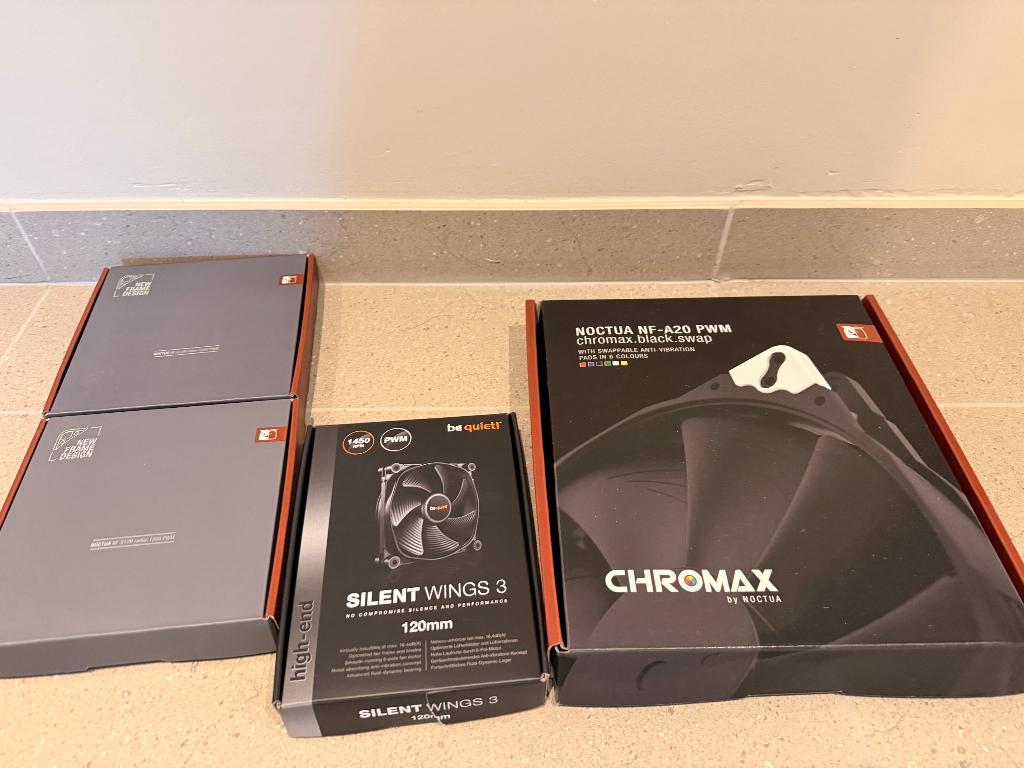 4 ATX case fans. Noctua en be Quiet, Ophalen, Nieuw, Luchtkoeling