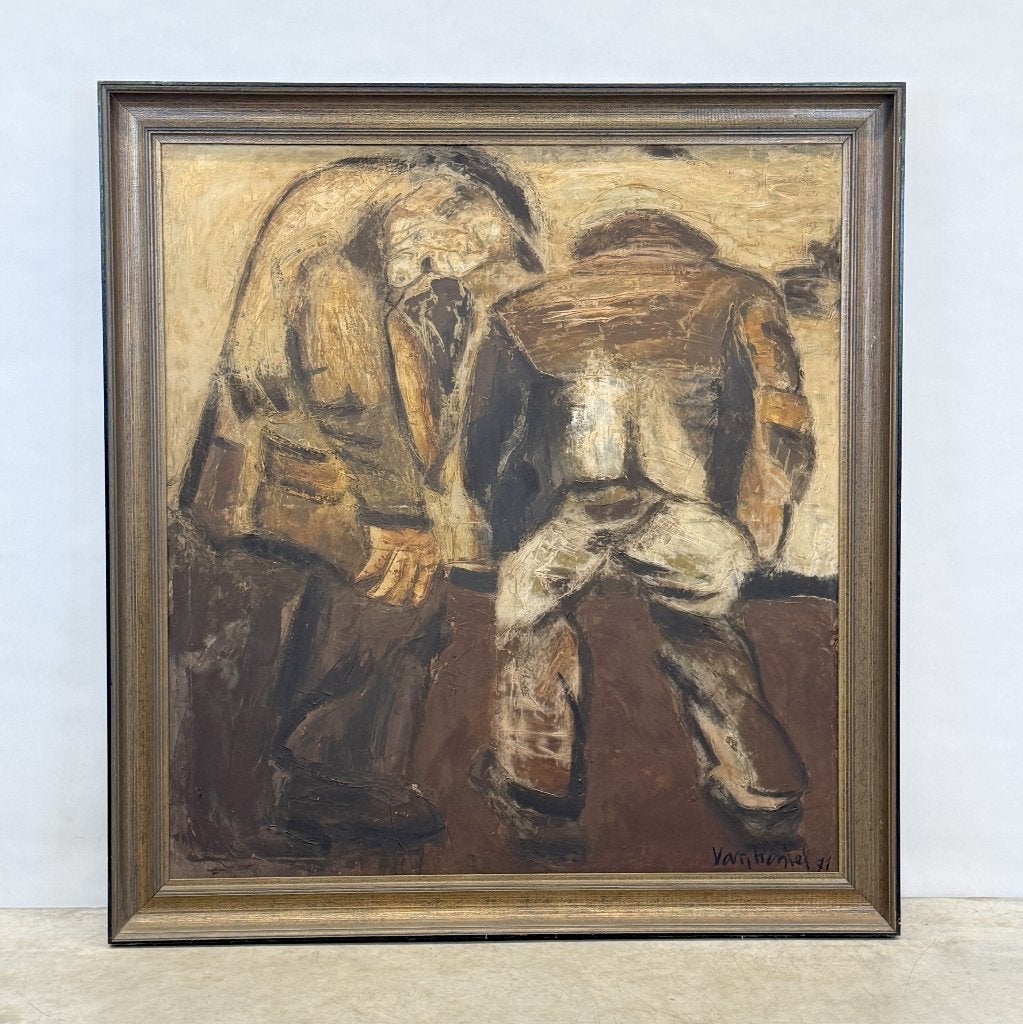 VAN RINTEL (Theo) get. 'De lachers', Antiek en Kunst, Kunst | Schilderijen | Klassiek, Ophalen