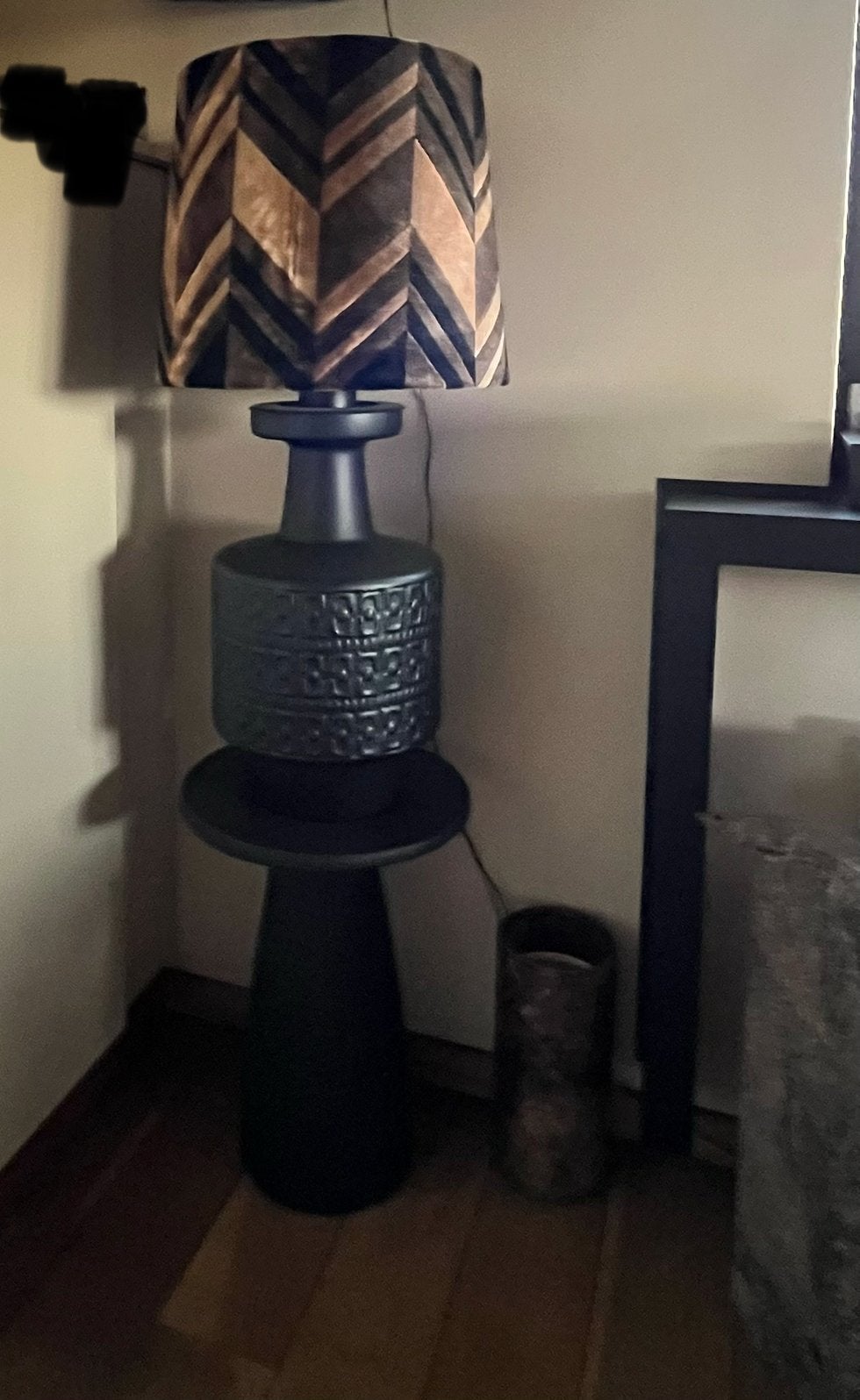 Vintage West-Germany lamp + tafeltje, Antiek en Kunst, Ophalen