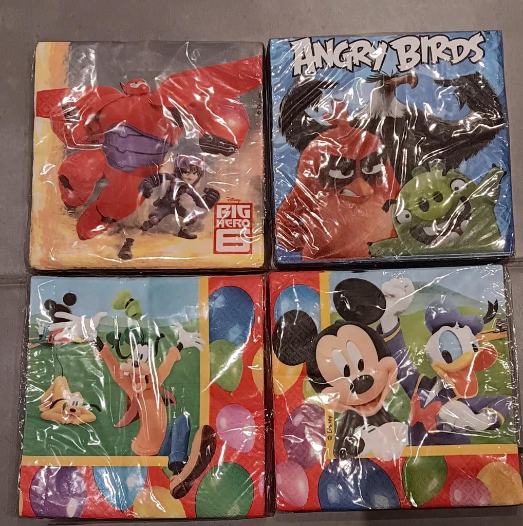 Serviettes anniversaire  Disney, Enlèvement