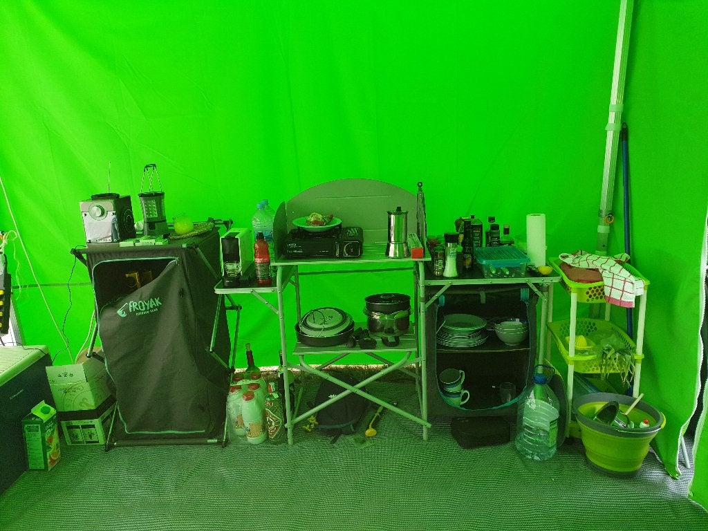 TABLE CUISINE CAMPING EASY CAMP SARIN, Enlèvement, Comme neuf