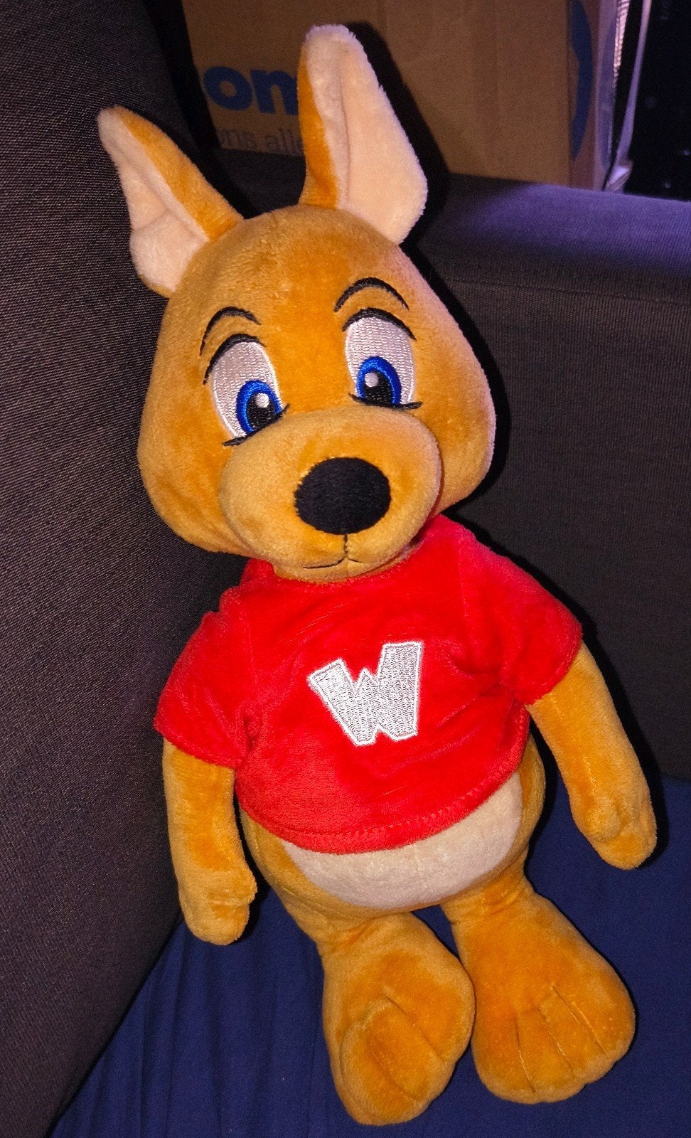 Walibi Kangourou plushie +-30cm Met officieel Label, Enfants & Bébés, Enlèvement ou Envoi, Avec étiquette, Comme neuf, Moyen (20 à 80 cm)
