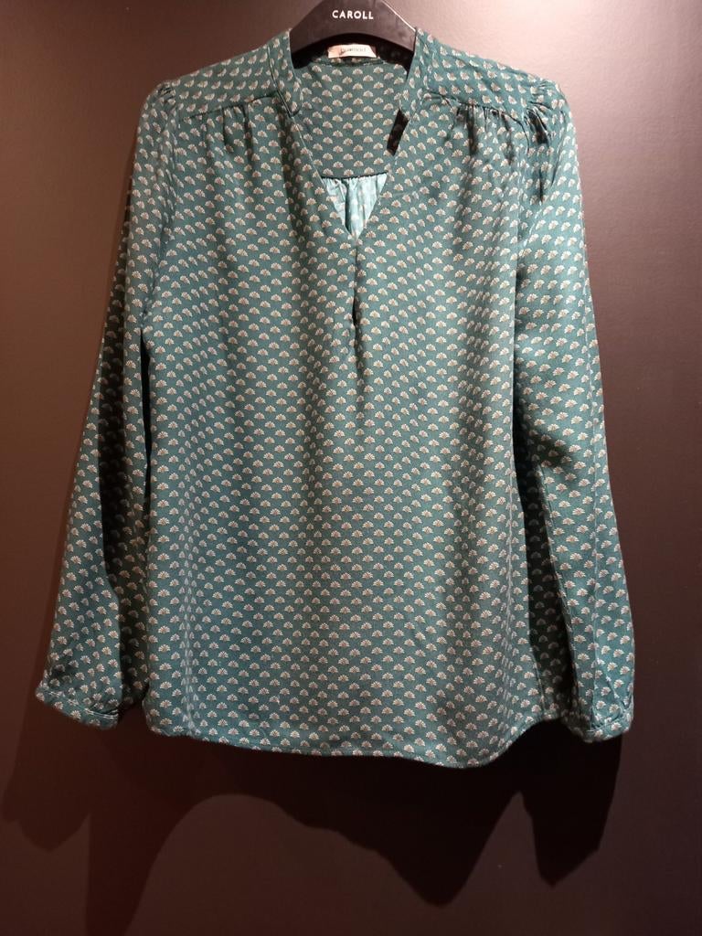 Blouse fond vert. Taille M., Enlèvement ou Envoi, Vert
