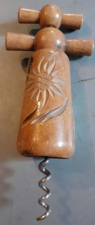 tire bouchon vintage en bois edelweiss, Ophalen of Verzenden, Gebruikt