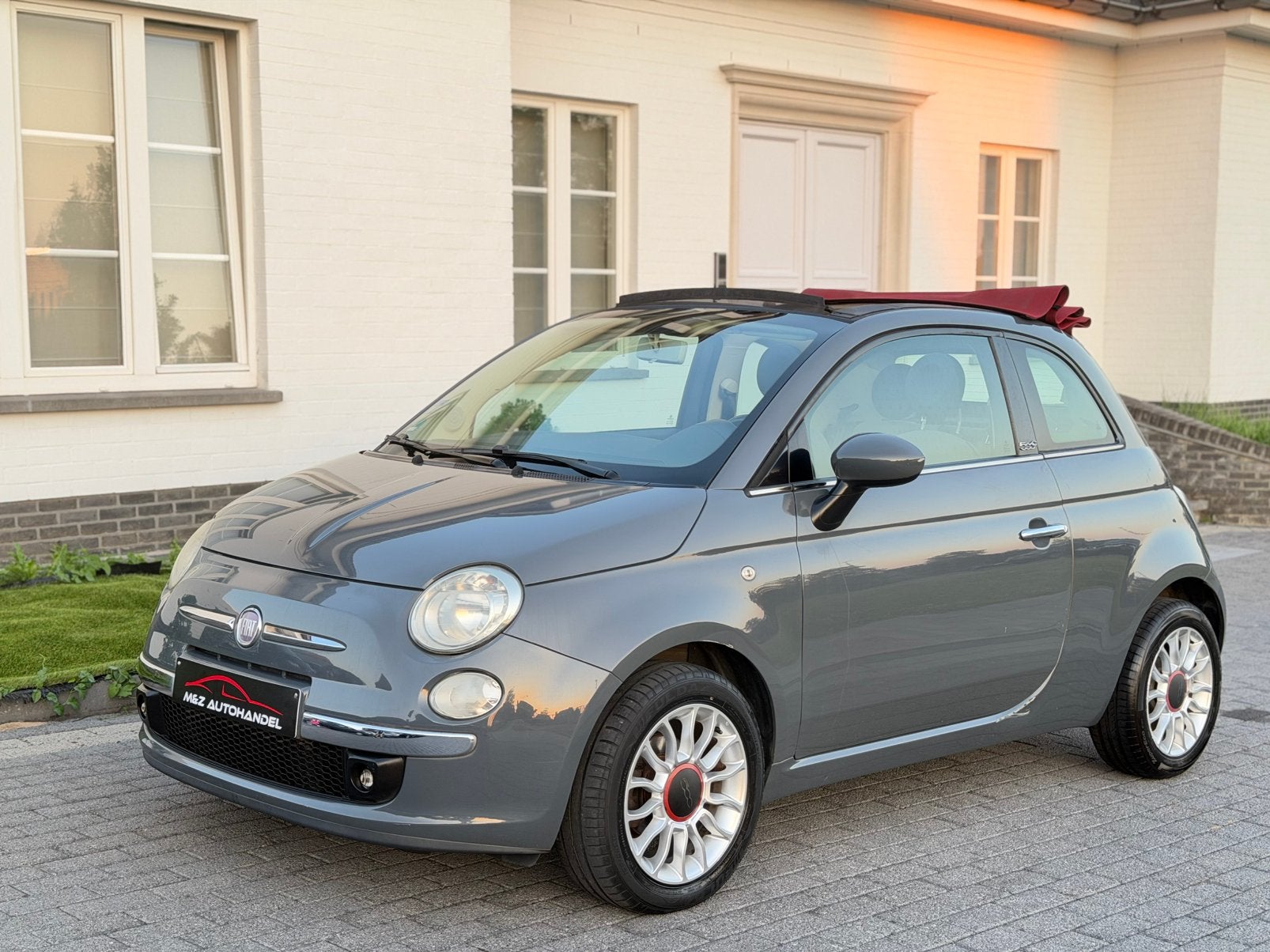 Fiat 500c 1.2i Benzine * Cabrio * 103.000 Km * Leder, Autos, Cuir, Euro 5, Achat, Capteur de lumière