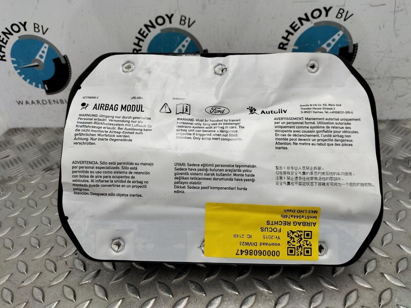 FORD FOCUS AIRBAG RECHTS 2015, Ophalen of Verzenden, Gebruikt, ARN erkend