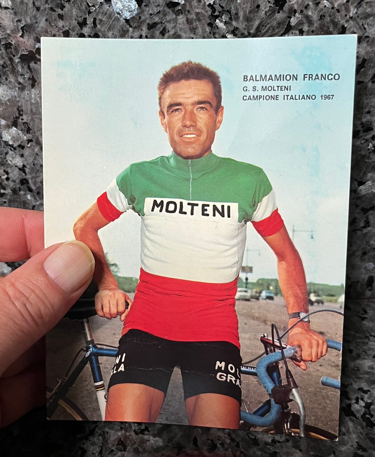 Wielrenner Franco Balmamion kampioen van Italië Molteni, Verzamelen, Ophalen, Zo goed als nieuw