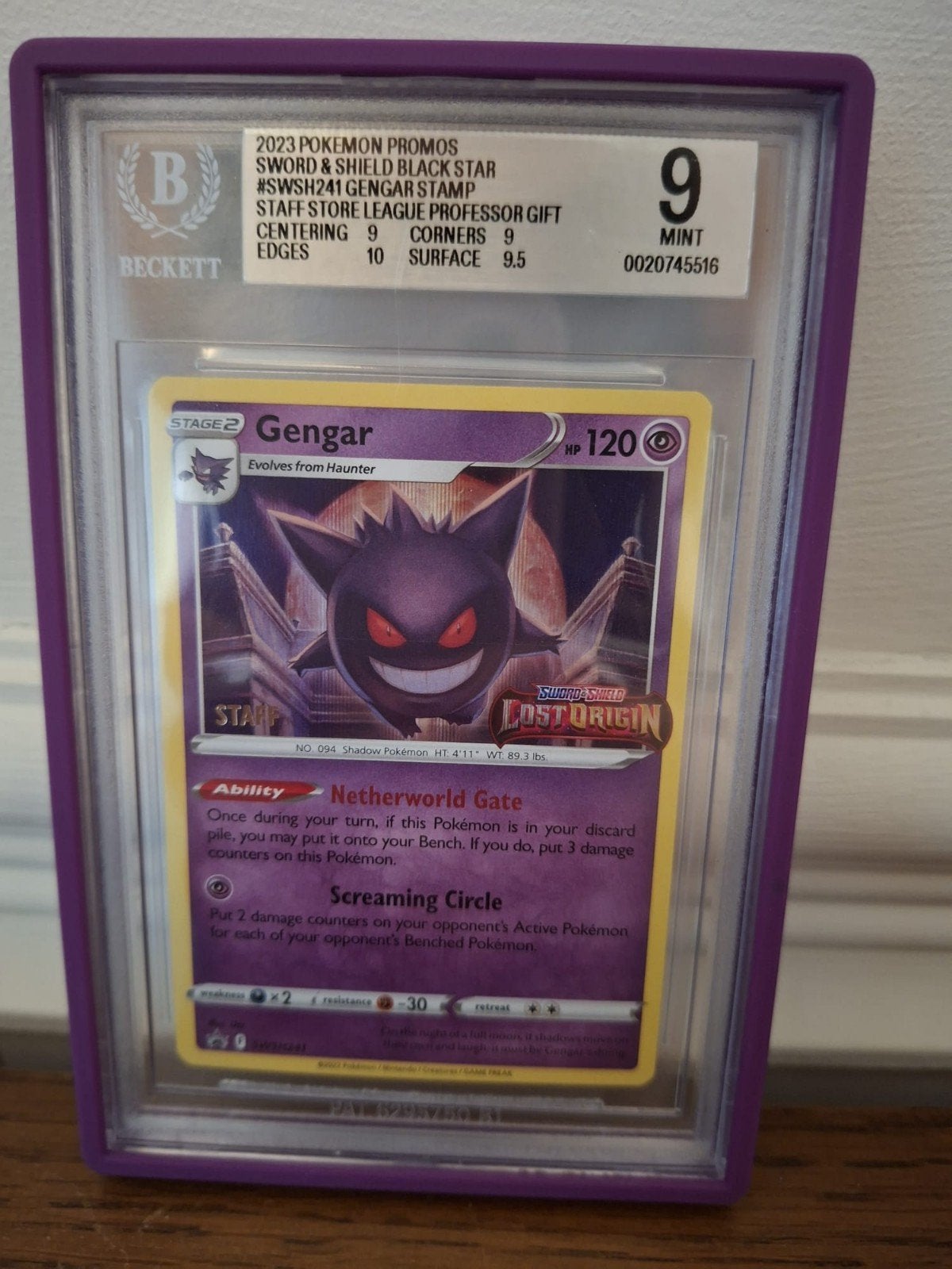 Gengar Holy Grail Beckett 9, Enlèvement ou Envoi