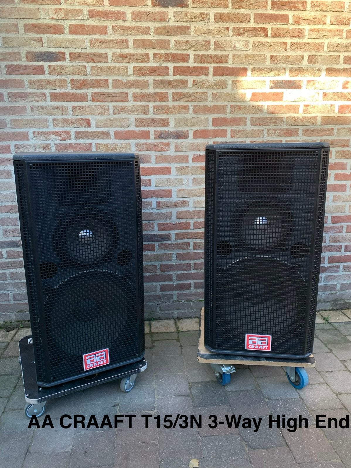 KLASSIEK 3-Weg AA CRAAFT T15/3N, 15/8/1” (donkergrijs), Ophalen, Zo goed als nieuw, 120 watt of meer, Front, Rear of Stereo speakers