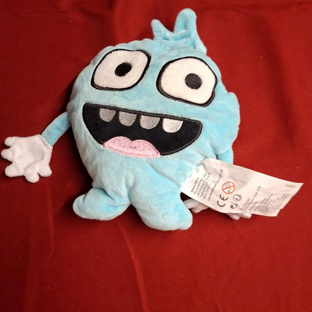 Knuffel : warmteknuffel blauw monster / kendom, Ophalen of Verzenden, Blauw