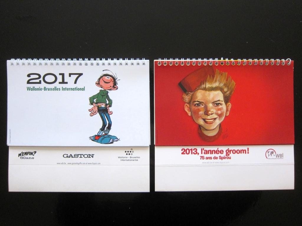 2 Calendriers neufs Spirou 2013-Gaston Lagaffe 2017, Neuf, Plusieurs BD, Enlèvement ou Envoi, Franquin