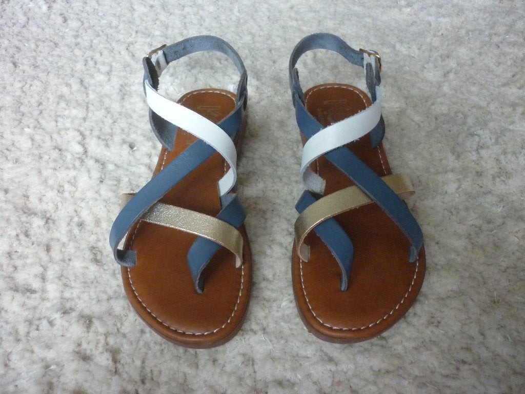 Lederen Teensandalen Ken, Vêtements | Femmes, Enlèvement ou Envoi, Comme neuf, Bleu, Sandales et Mûles