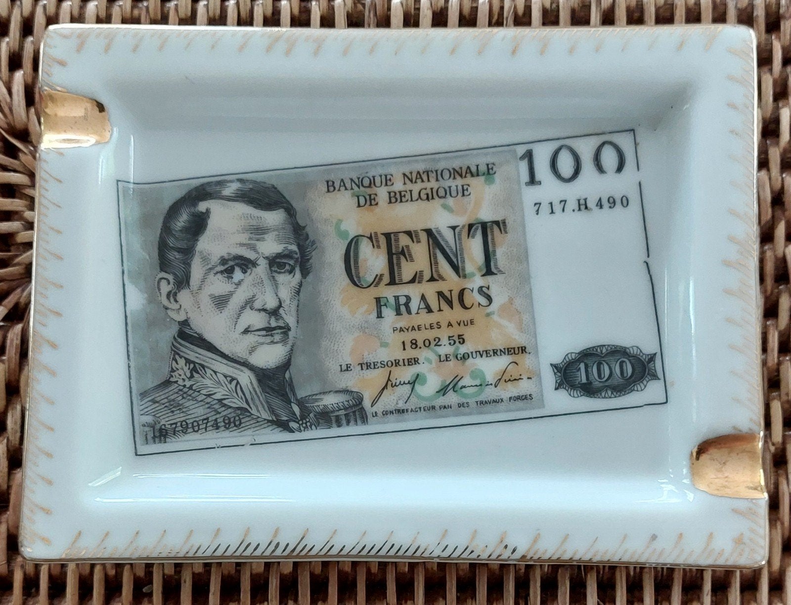 vintage Novex Limoges porseleinen asbak, Antiek en Kunst, Ophalen