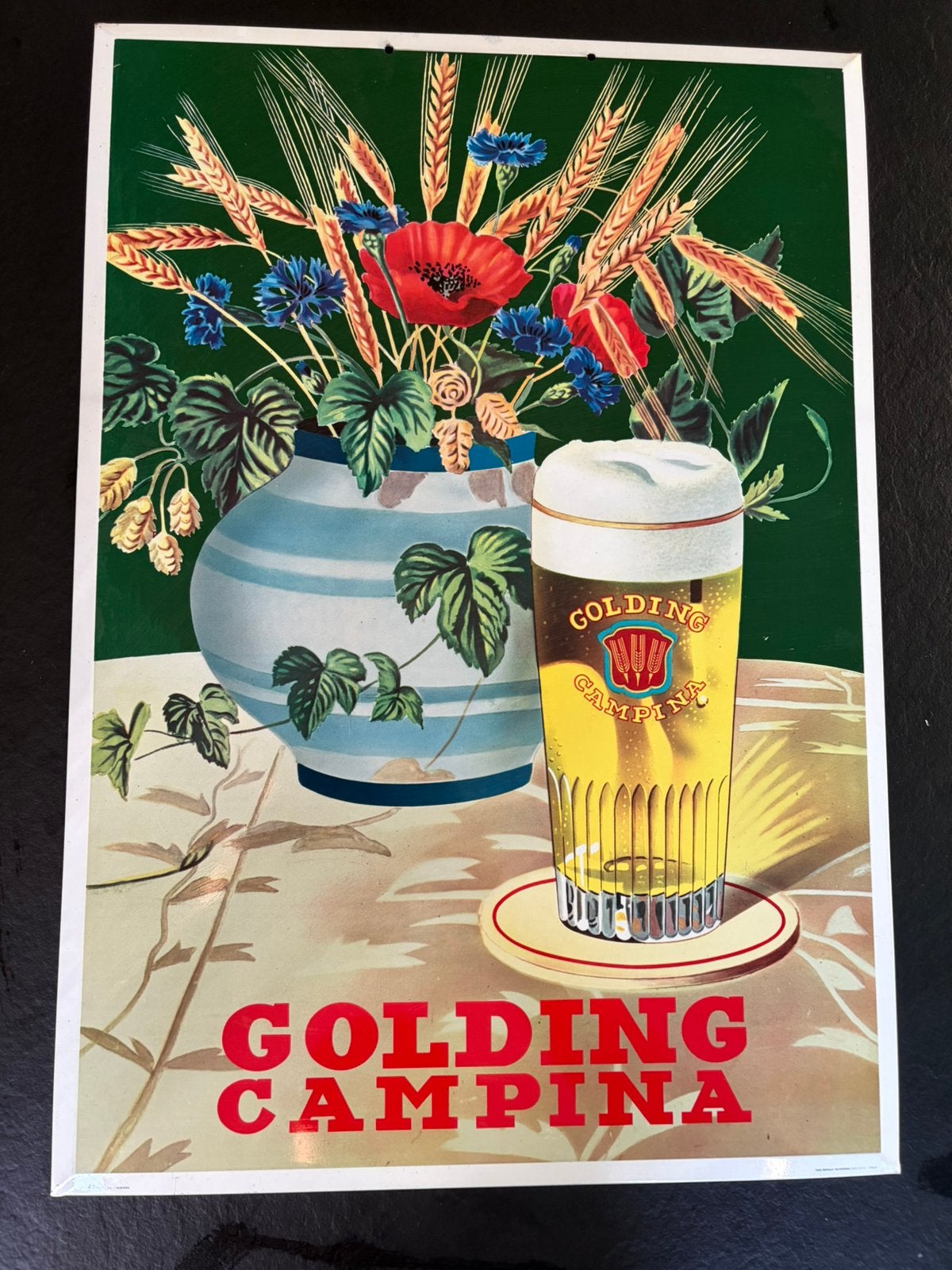 Campina Golding, Ophalen, Gebruikt, Reclamebord