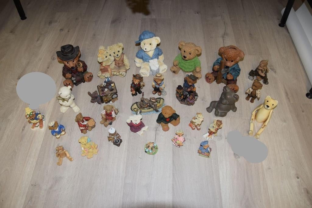Toutes sortes d'ours en pierre et en bois  - comme neufs, Enlèvement, Comme neuf, Statue