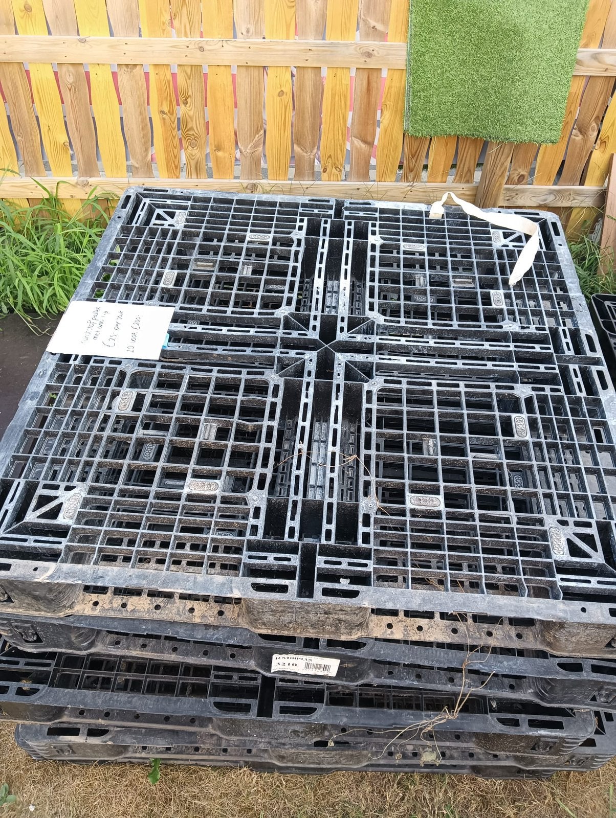 Kunststof pallet 10 stuks, Enlèvement, Comme neuf, 100 cm ou plus, Autres types