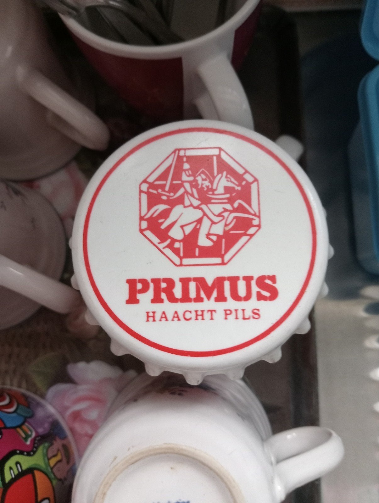 Primus Haacht kroonkurk trekker en glazen, Ophalen of Verzenden