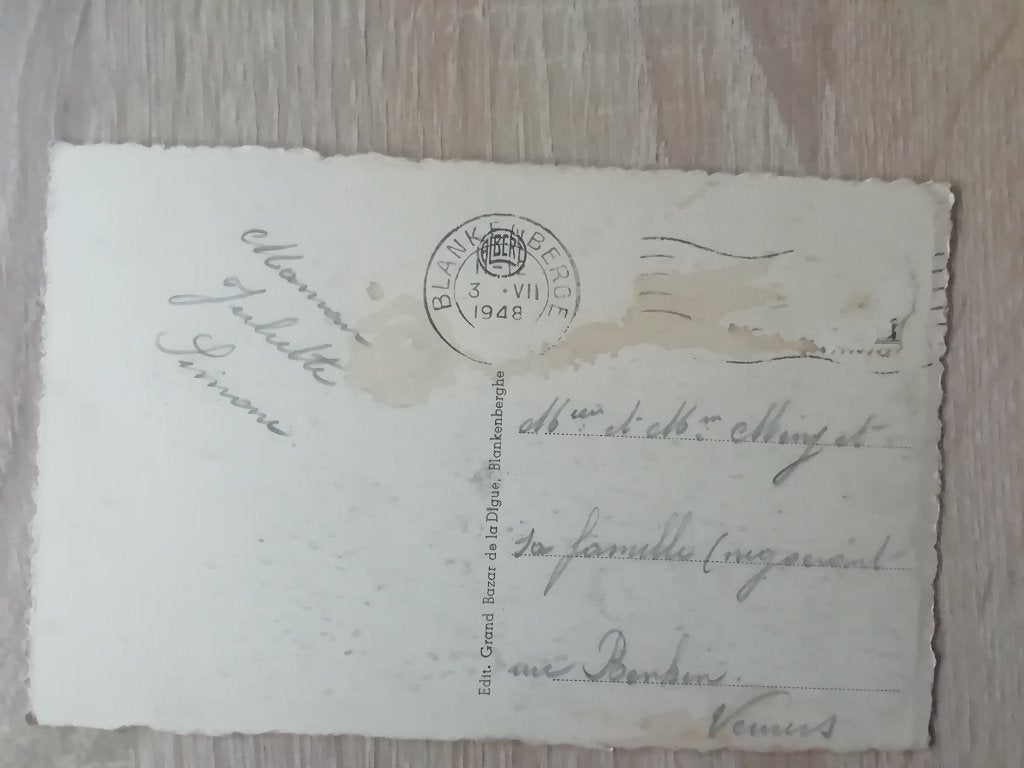 Postkaart Blankenberge de statie en de plaats, Verzamelen, Postkaarten | België, Ophalen of Verzenden
