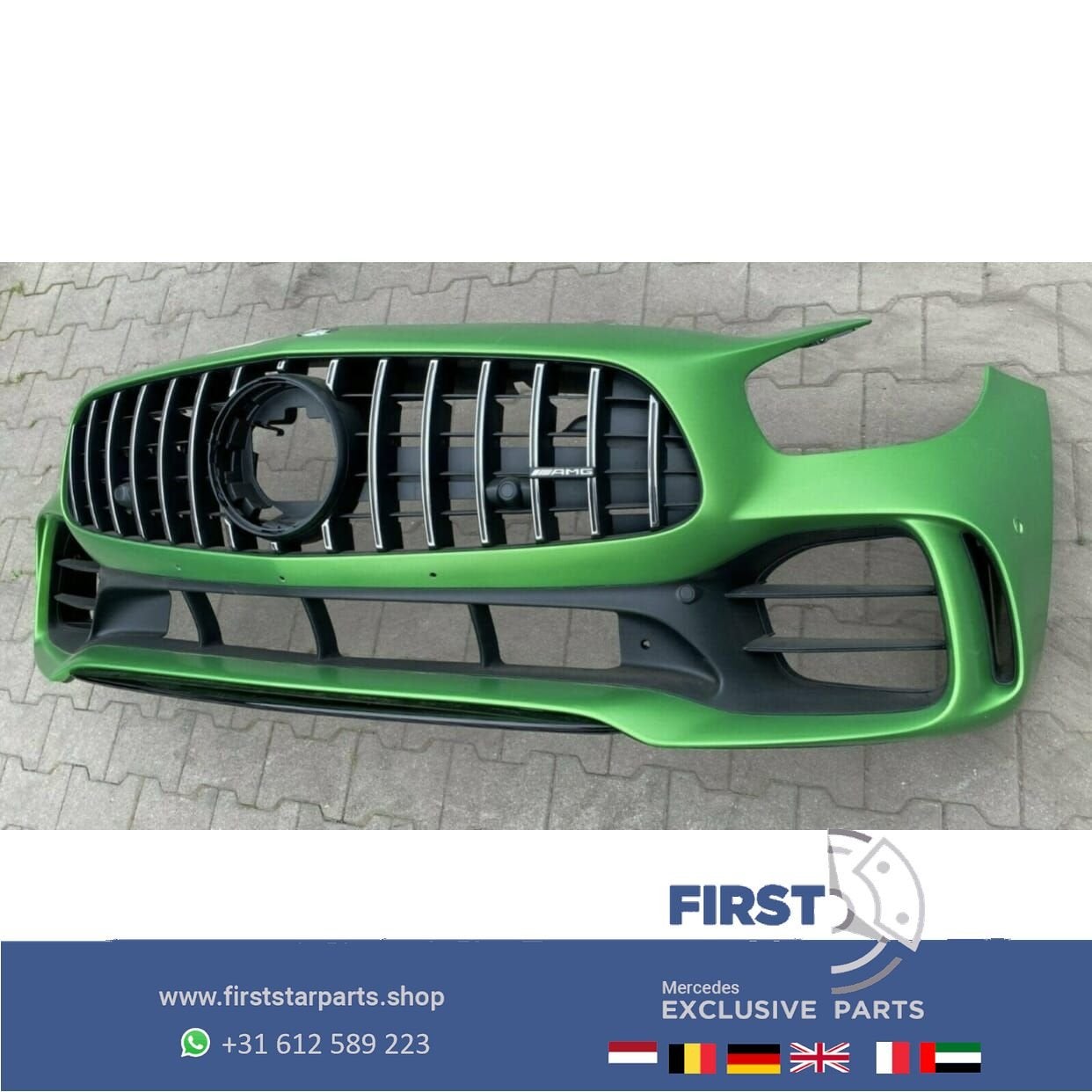 W190 GT - R AMG VOORBUMPER COMPLEET origineel Mercedes + Pan