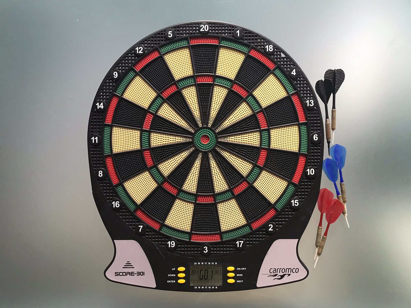 Dartbord met pijlen Carromco Score-301 elektronisch, Ophalen, Gebruikt, Dartbord met pijlen, Elektronisch