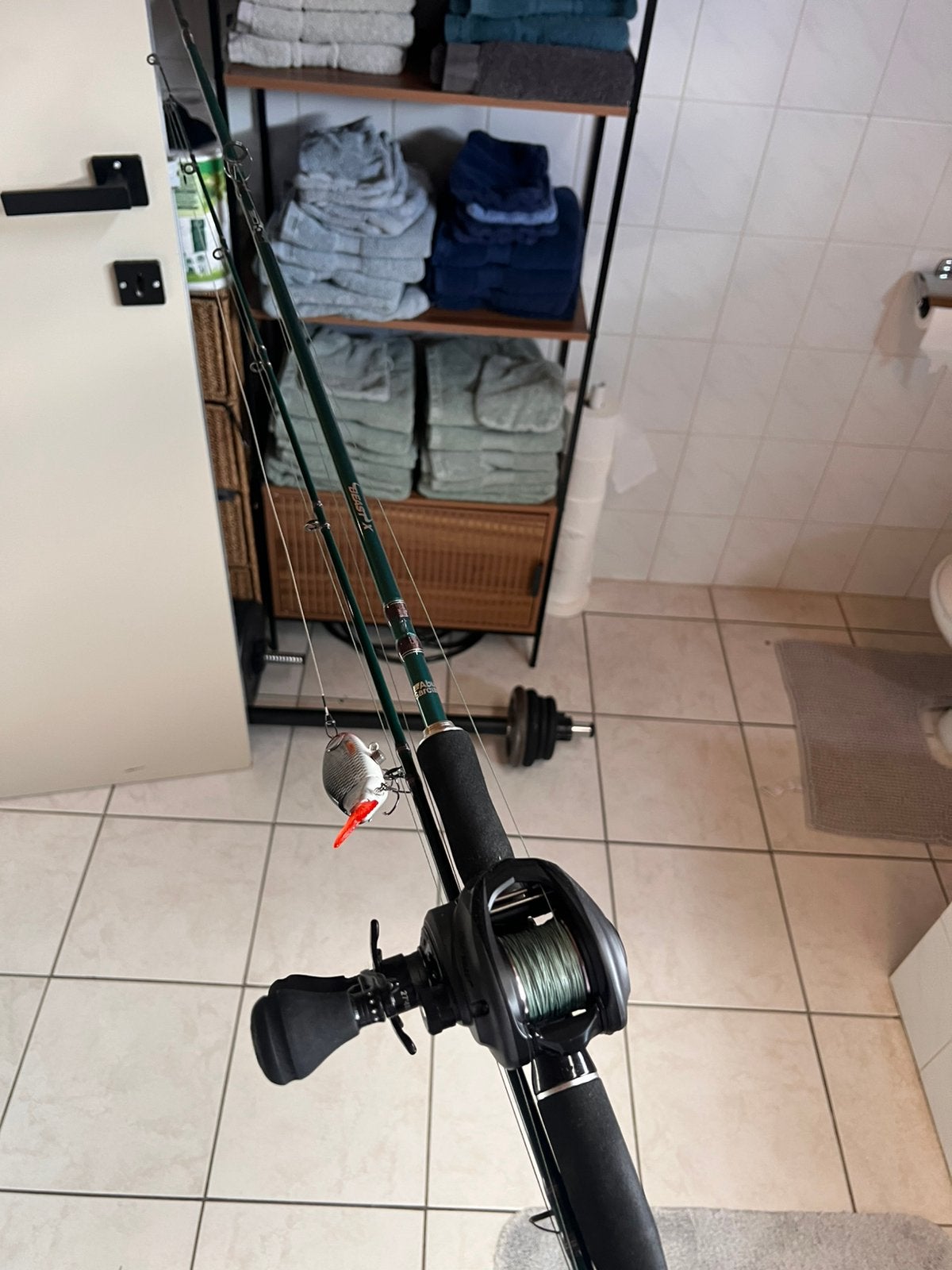 Abu garcia beast, snoek setje, Watersport en Boten, Ophalen, Zo goed als nieuw