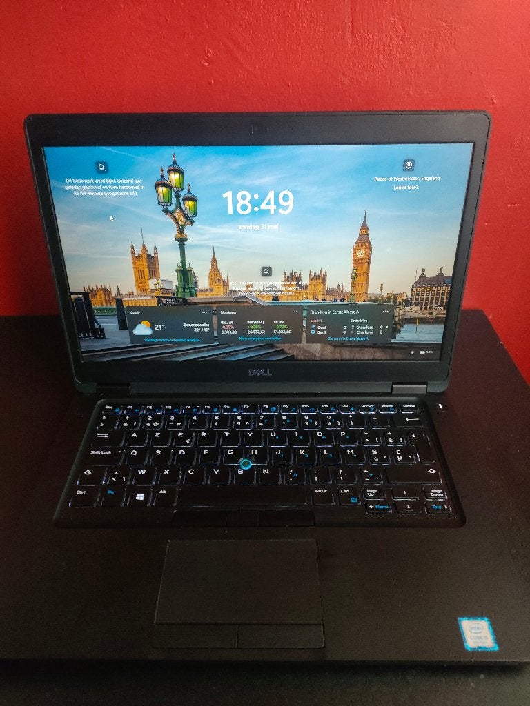 Dell laptop met verlicht toetsenbord 8gb ram intel core i5, Computers en Software, Ophalen, 2 tot 3 Ghz, Qwerty, 8 GB