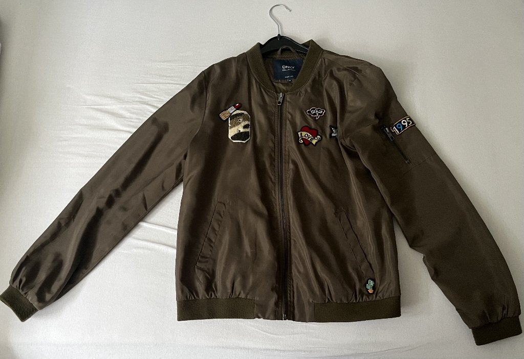 ONLY jas bomberjack dames groen, Kleding | Dames, Maat 38/40 (M), Only, Ophalen of Verzenden, Zo goed als nieuw