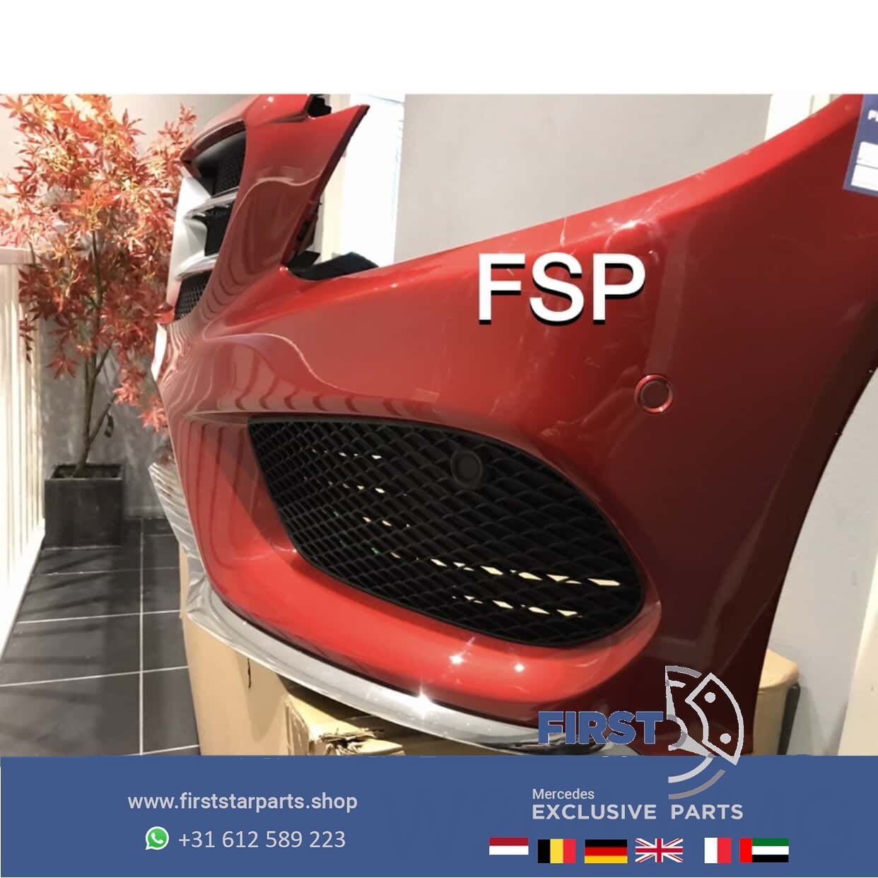 W205 AMG LINE VOORBUMPER COMPLEET Mercedes C Klasse 2014-201, Utilisé, -, Avant, -
