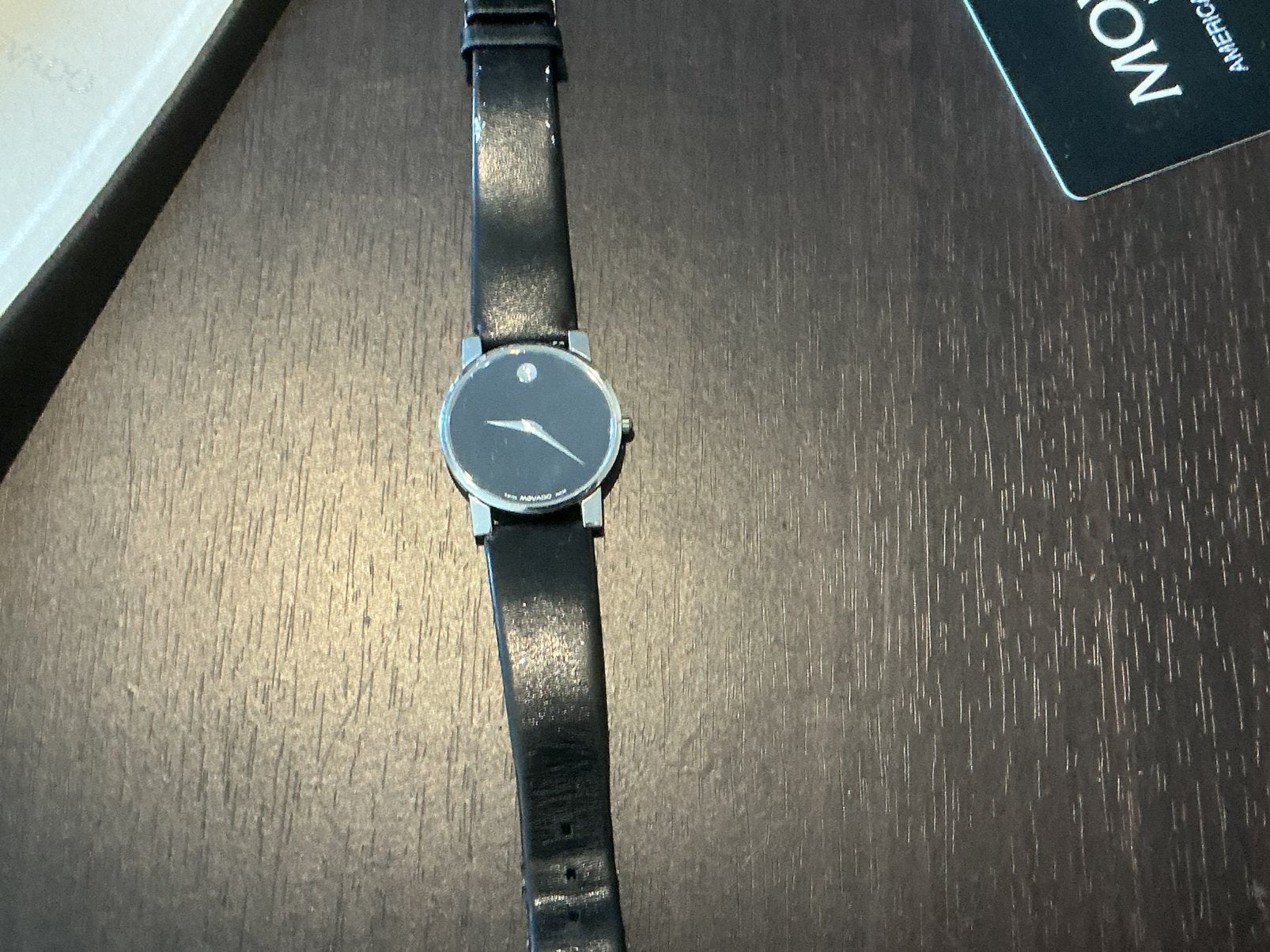 Movado Moderna Men’s Museum, Montre-bracelet, Autres marques, Enlèvement ou Envoi, Cuir