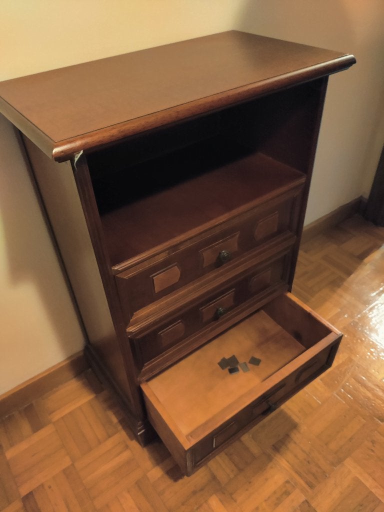 Klein Eiken Kastje, Ophalen, Minder dan 50 cm, Gebruikt, Eikenhout
