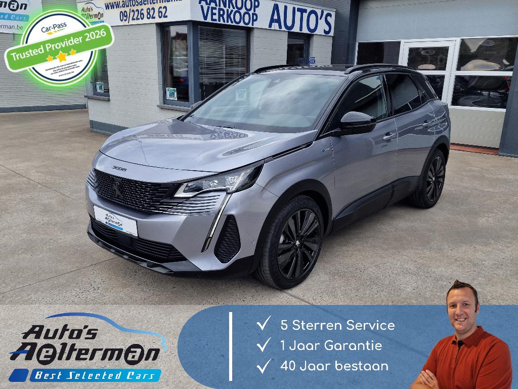 Peugeot 3008 1.6 PHEV GT Line Battery certificate 93%, Auto's, Peugeot, 4 cilinders, 35 g/km, Leder en Stof, 5 zetels