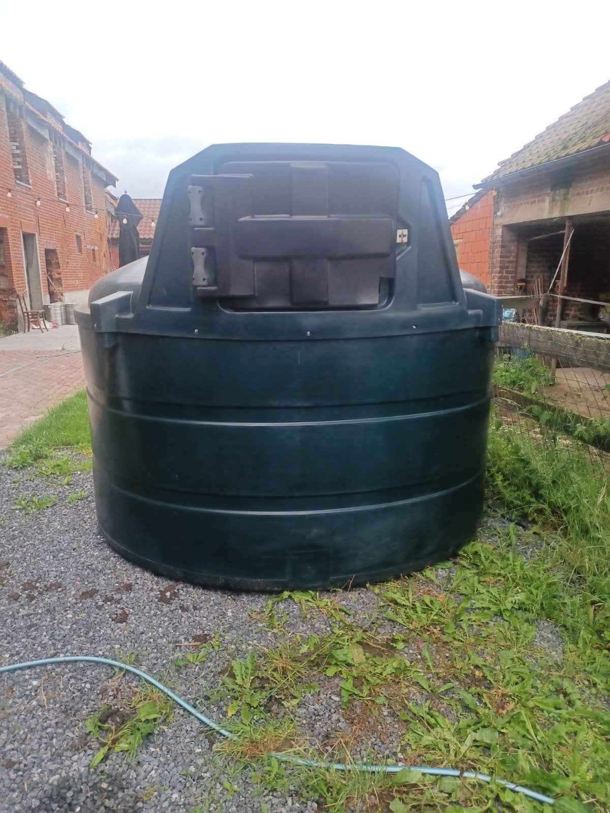 Mazoutton 5000 liter dubbelwandig, Ophalen