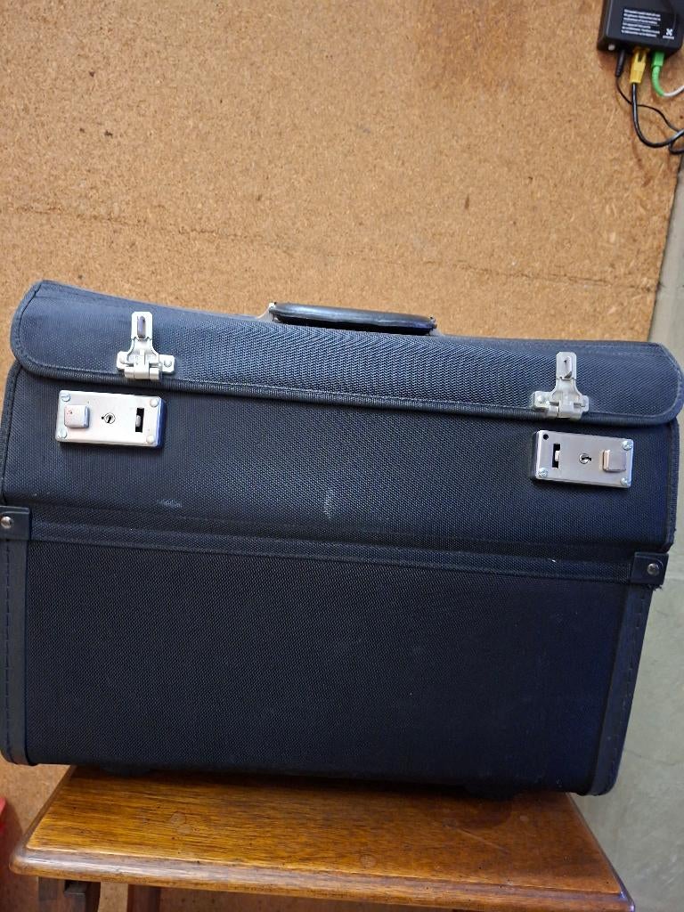 Valise de travail :noire, L.Lambertarri,20x50x40, Envoi, Comme neuf