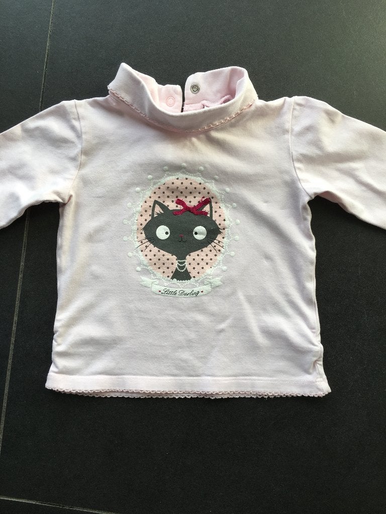 T-shirt C&A roos maat 86, Enfants & Bébés, C&A, Enlèvement ou Envoi, Comme neuf, Chemisette ou Manches longues