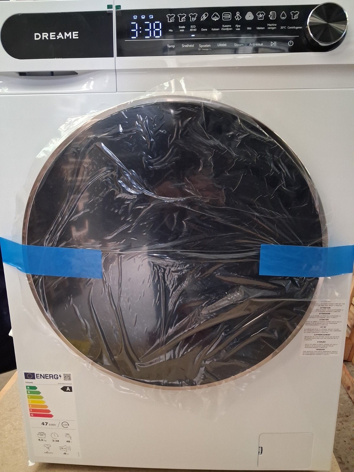 Nieuwe wasmachine Dream 8 kg, Elektronische apparatuur, 8 tot 10 kg, Ophalen