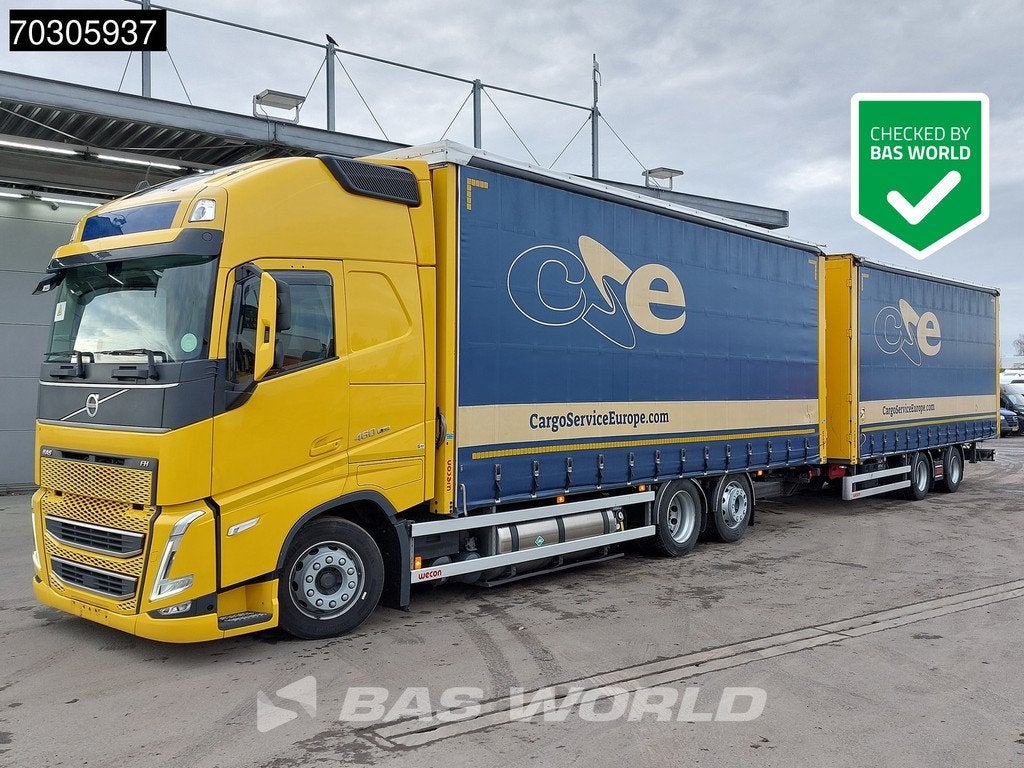 Volvo FH 460 6X2 Curtainsider Combi LNG Engine Sliding roof, Autos, 460 ch, Euro 6, Entreprise, 338 kW