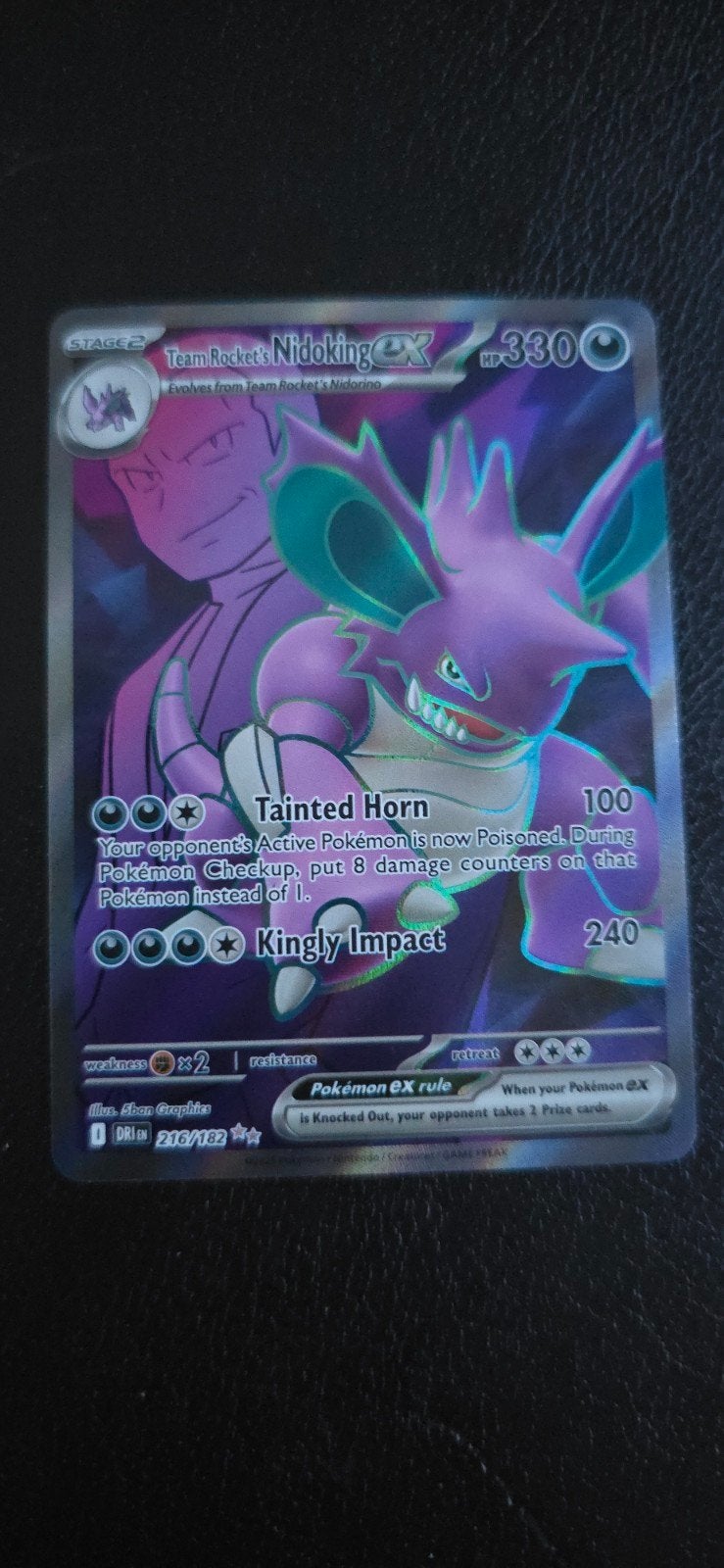 Pokemon card Team Rocket's Nidoking ex Destined Rivals, Ophalen