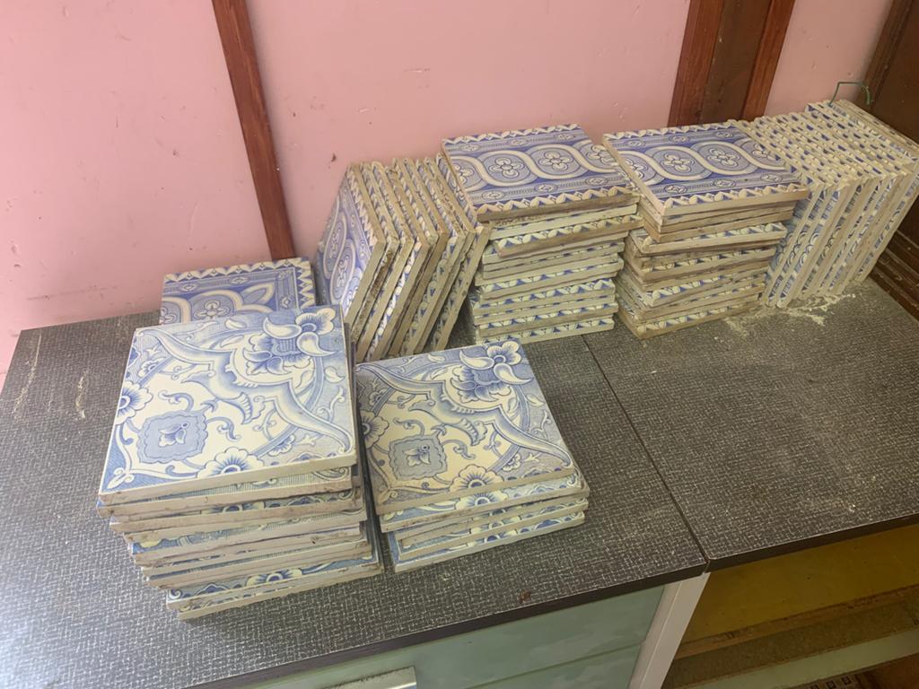 Tegels in blauwe delft motieven, Antiek en Kunst, Ophalen