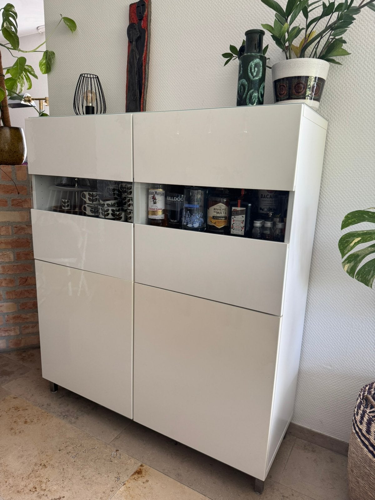 Witte barkast, Huis en Inrichting, Ophalen, Gebruikt