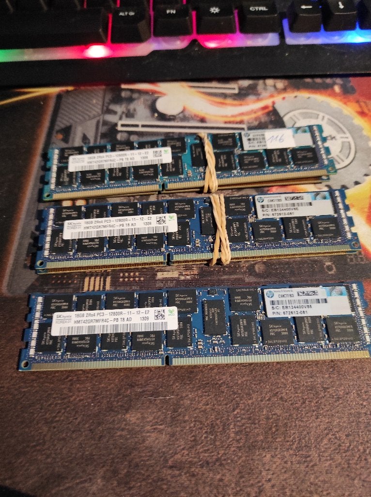 SK Hynix 16GB DDR3 Enterprise RAM (server), Computers en Software, RAM geheugen, Ophalen, Server, DDR3, Zo goed als nieuw