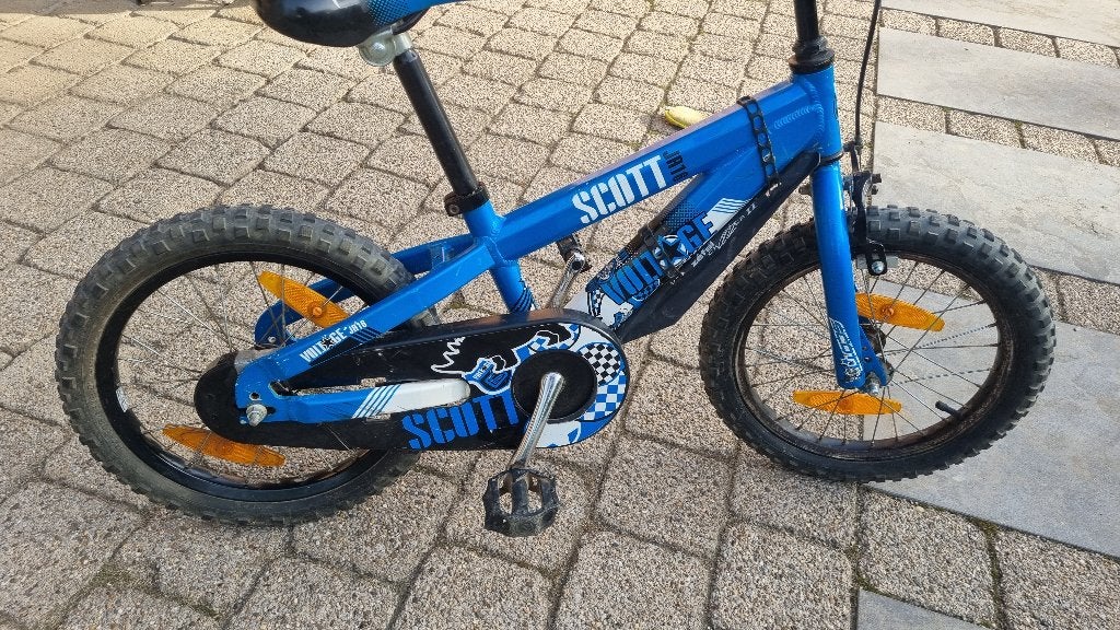 jongens fiets, Fietsen en Brommers, Ophalen, Terugtraprem, 16 inch, Handrem