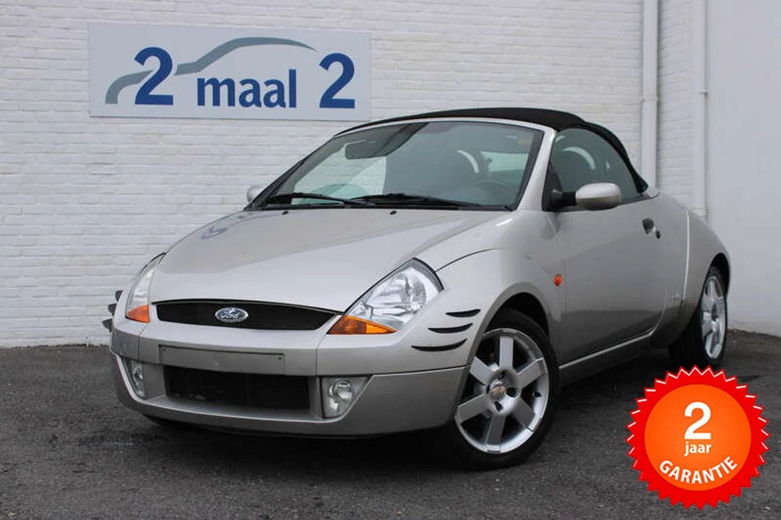 Ford Ka Streetka 1.6i Airco/Leder 2 JAAR garantie!, Auto's, Ford, Gebruikt, 4 cilinders, Lederen bekleding, Leder