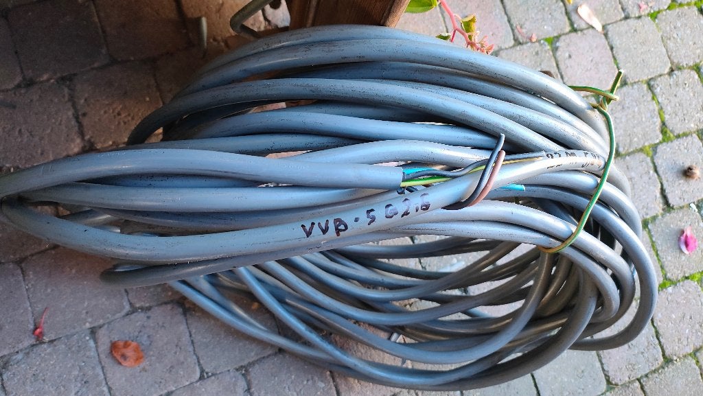 VVB kabel 5G2,5 - 23 meter -30euro, Enlèvement, Utilisé, Draka, Câble ou Fil électrique